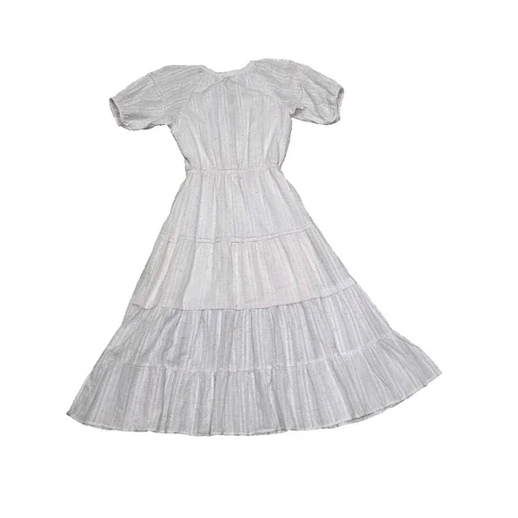 Betsey Johnson Spectator puff sleeve maxi cottagecore dress confetti S A004401 - Picture 11 of 11